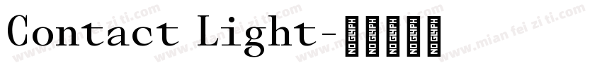 Contact Light字体转换